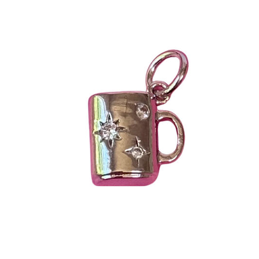 Coffee Mug Charm (Gold + Silver)