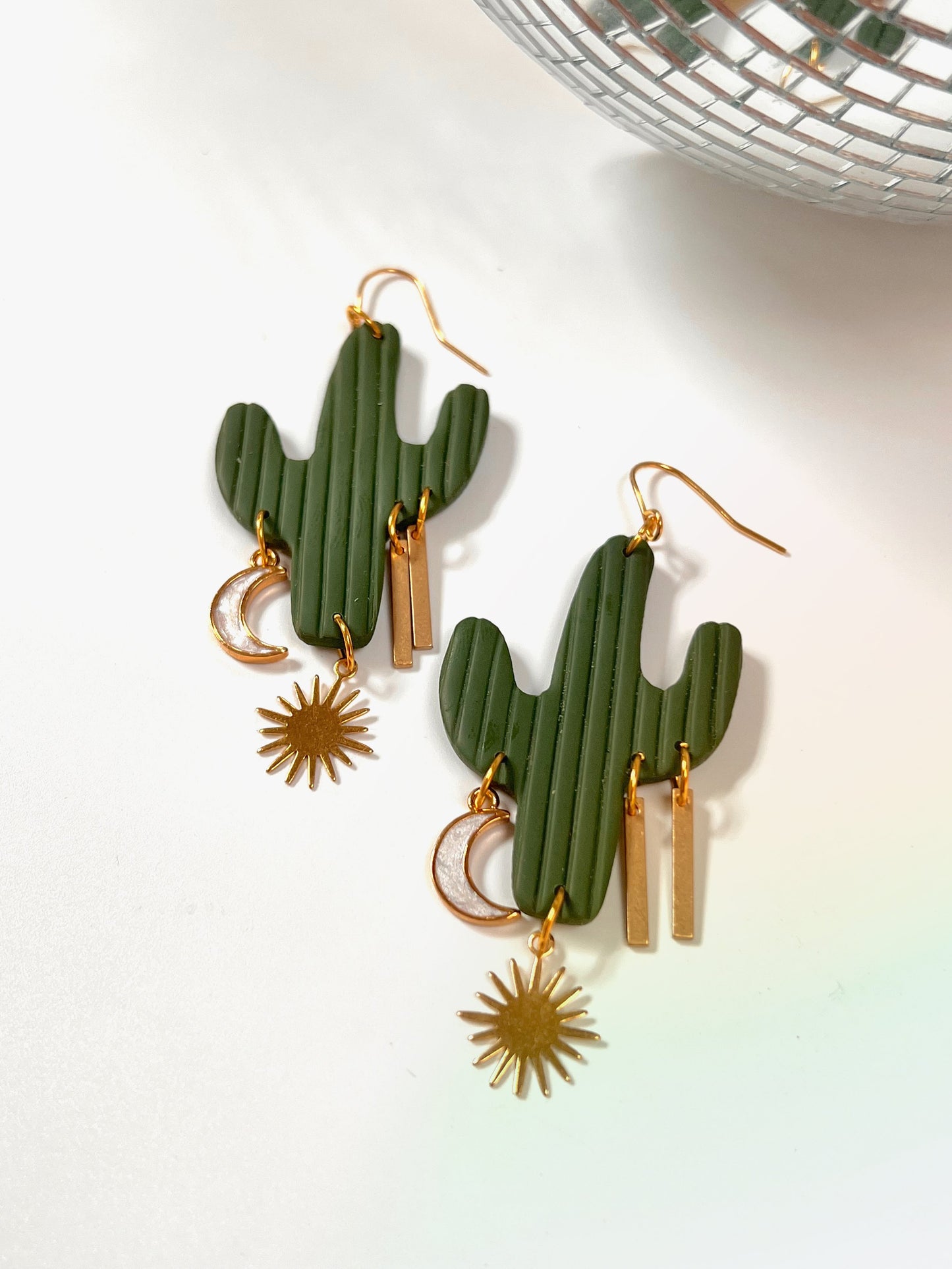 Sahara Asymmetrical Cactus Dangles