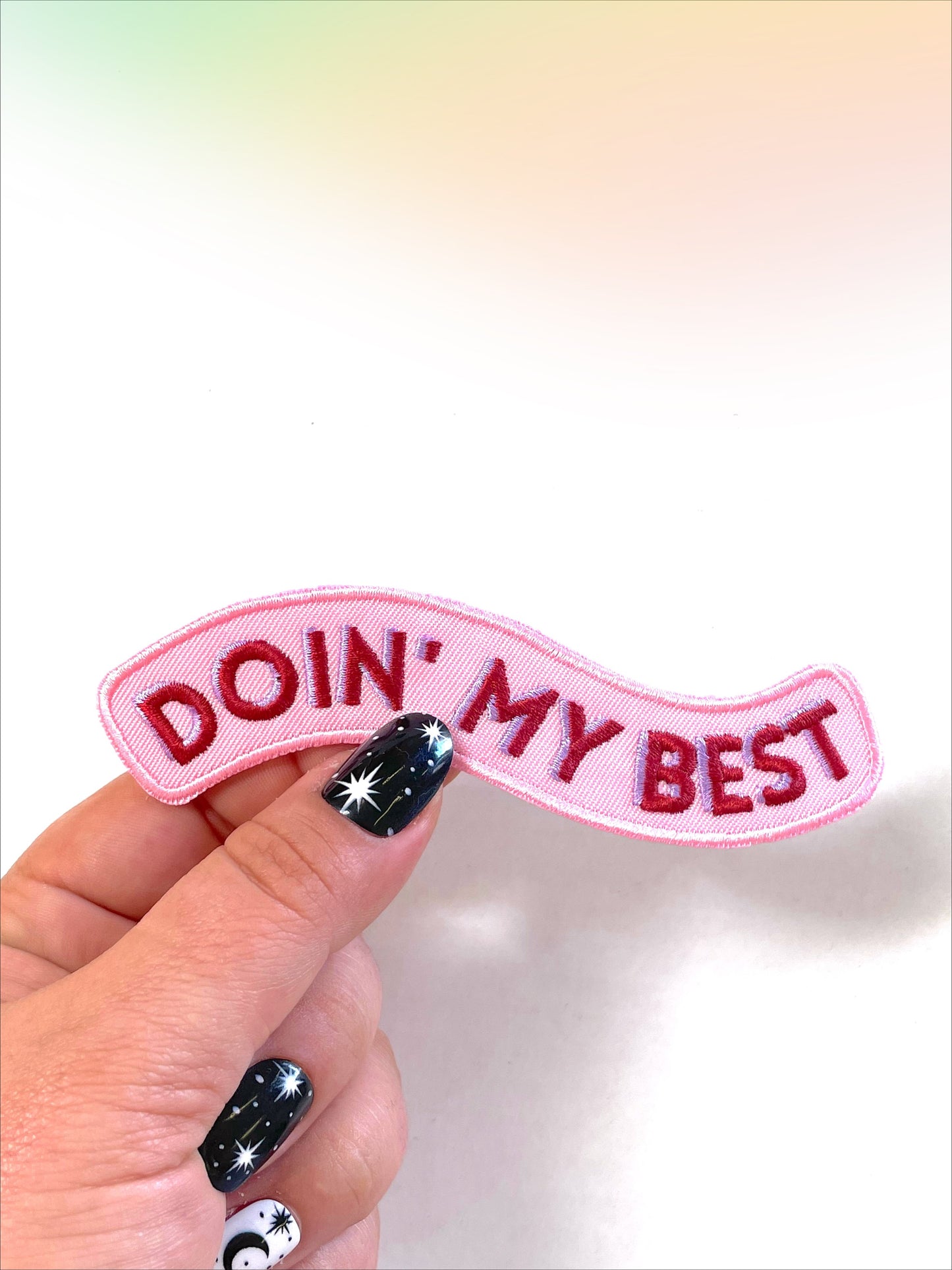 Doin' My Best Iron-On Patch