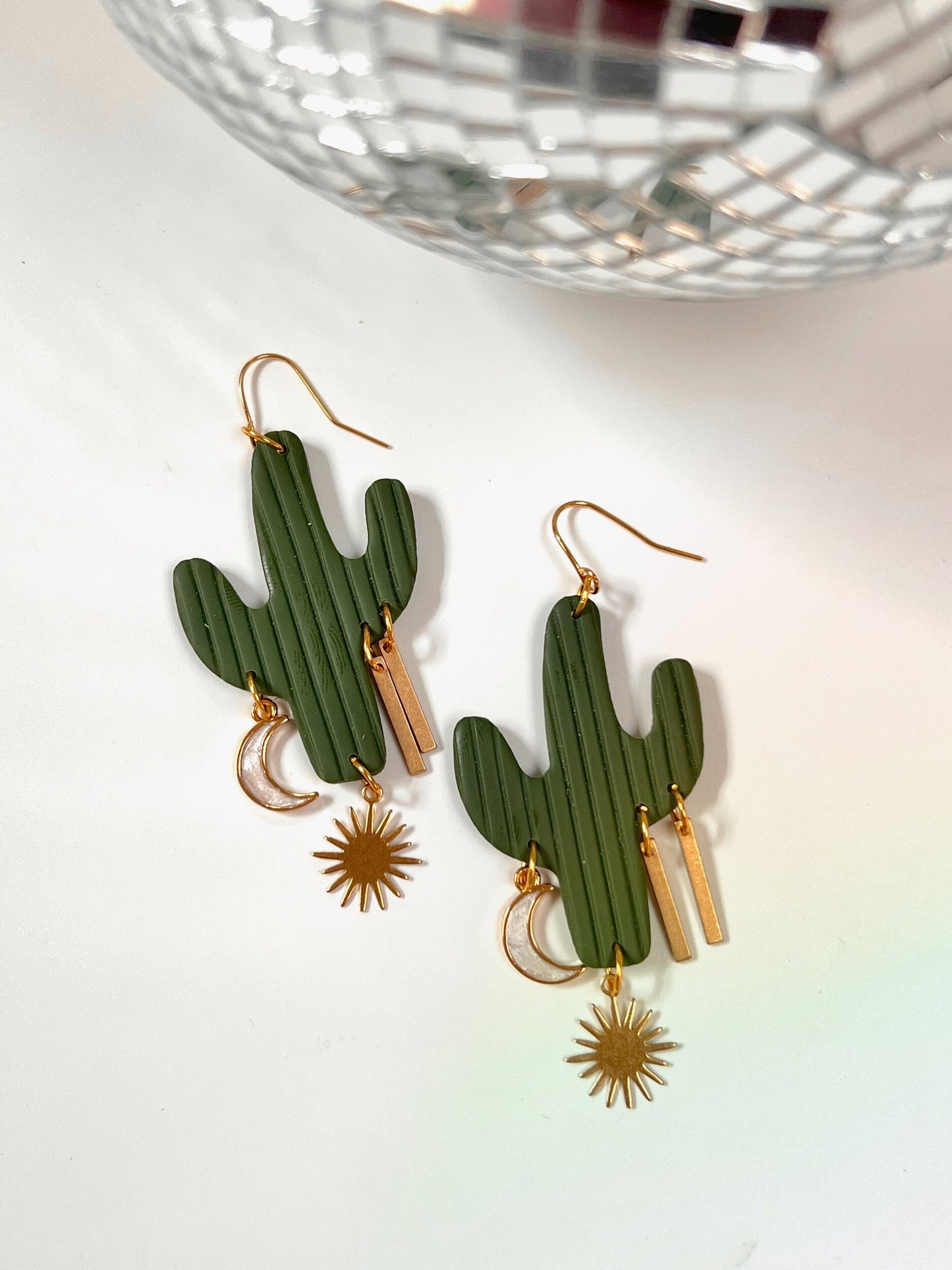 Sahara Asymmetrical Cactus Dangles
