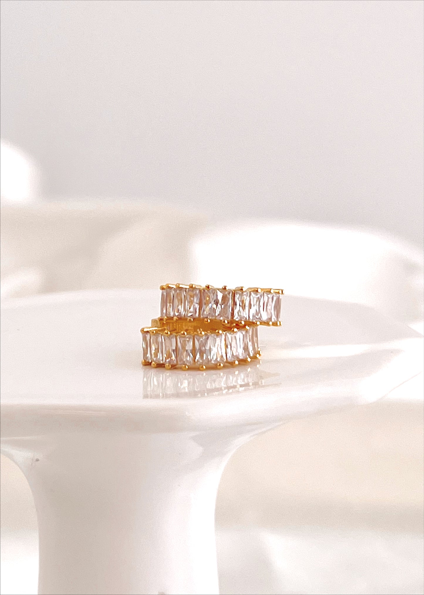 Clear Jewel Huggies