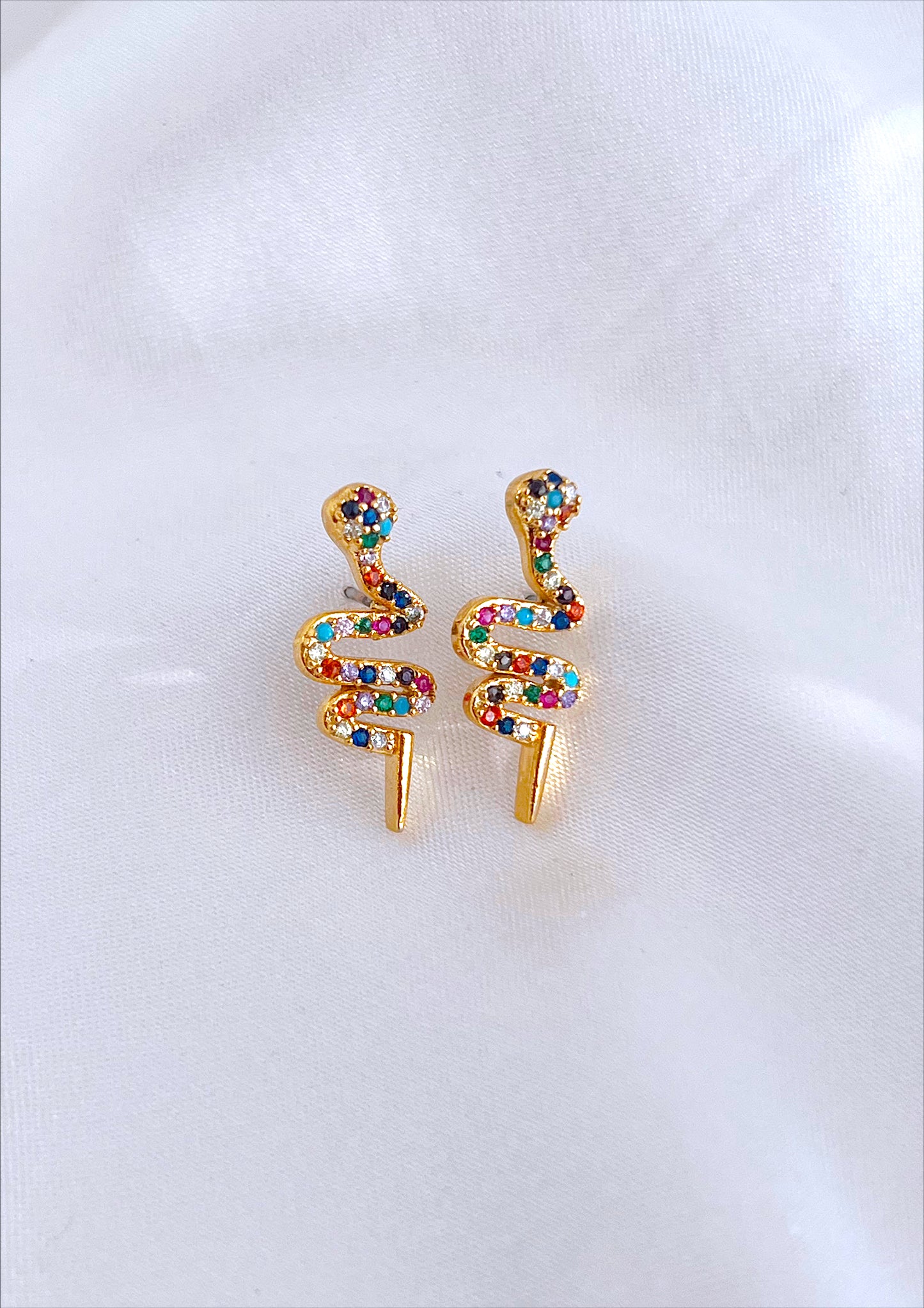 Jewel Snake Studs