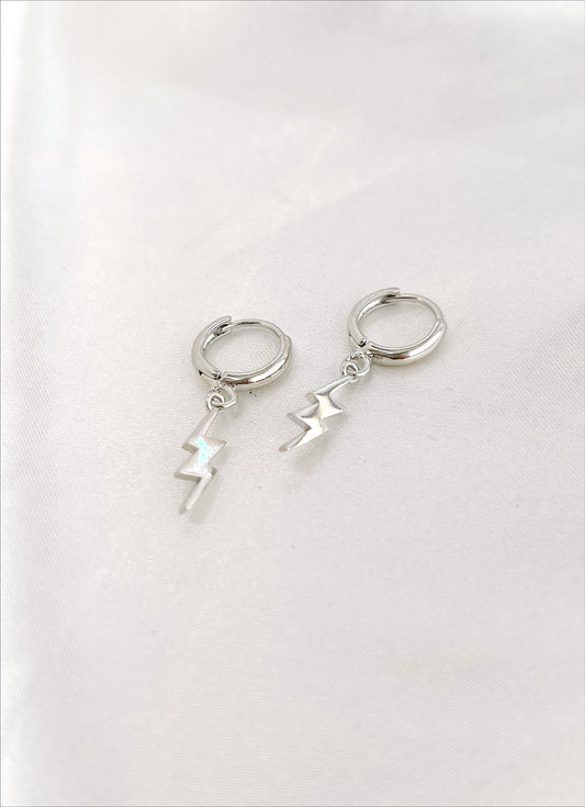 Silver Lightning Bolt Huggies