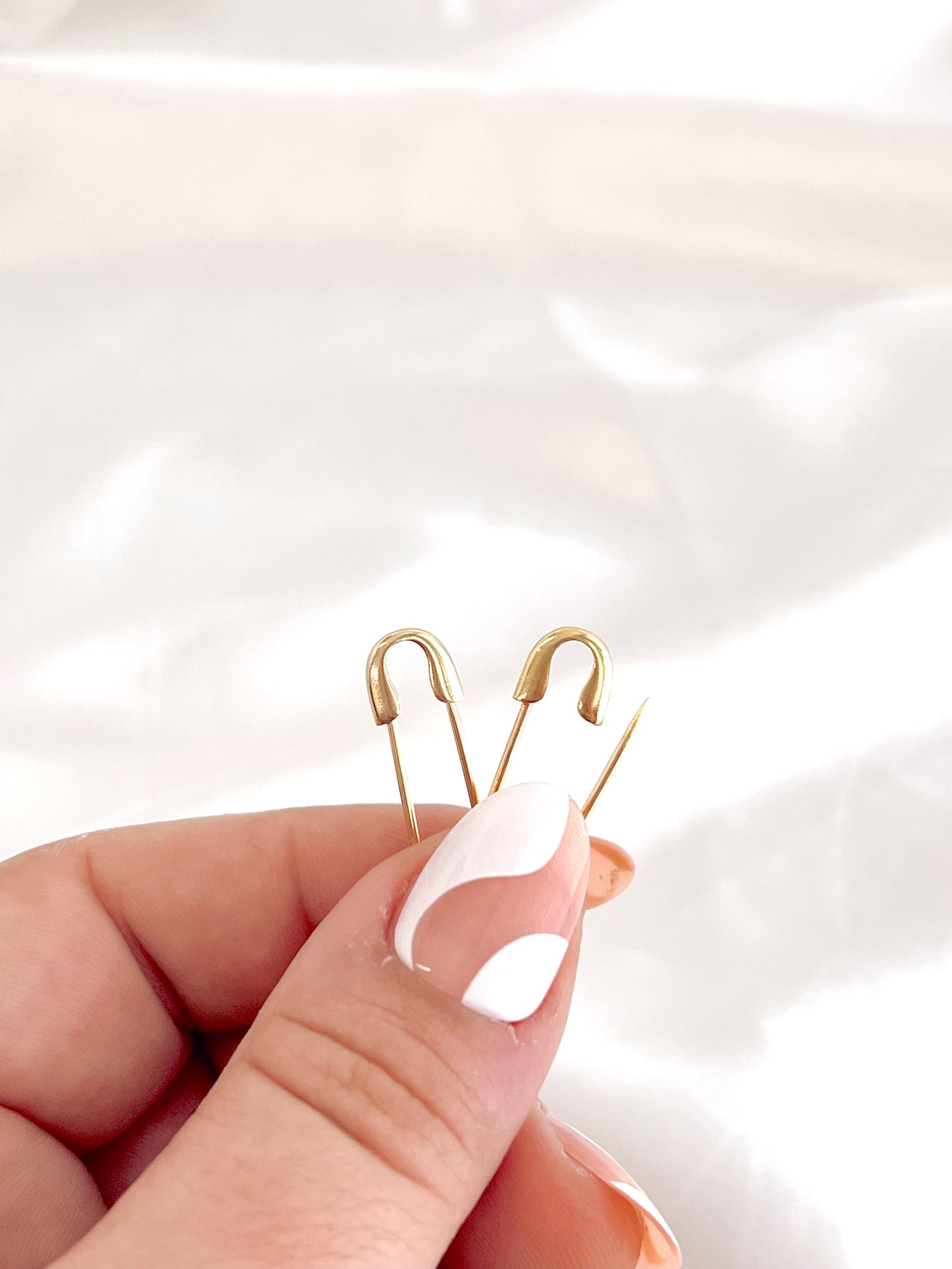 Safety Pin Earrings (Gold + Silver)