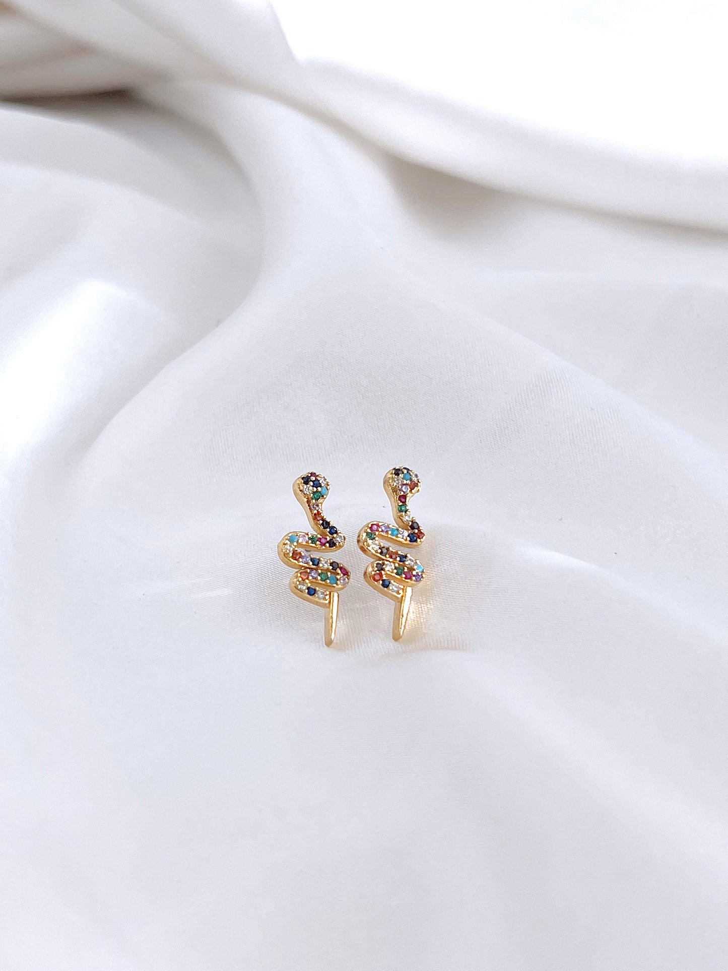 Jewel Snake Studs