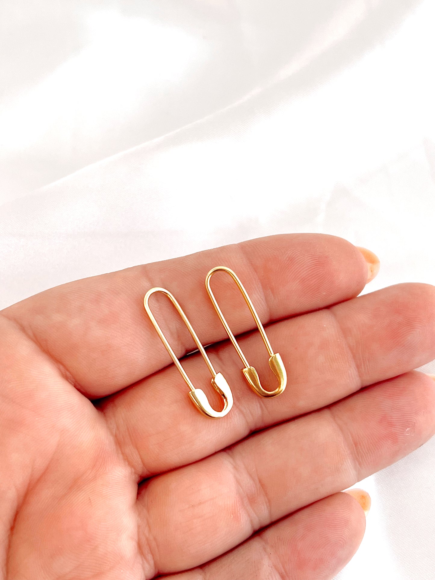 Safety Pin Earrings (Gold + Silver)