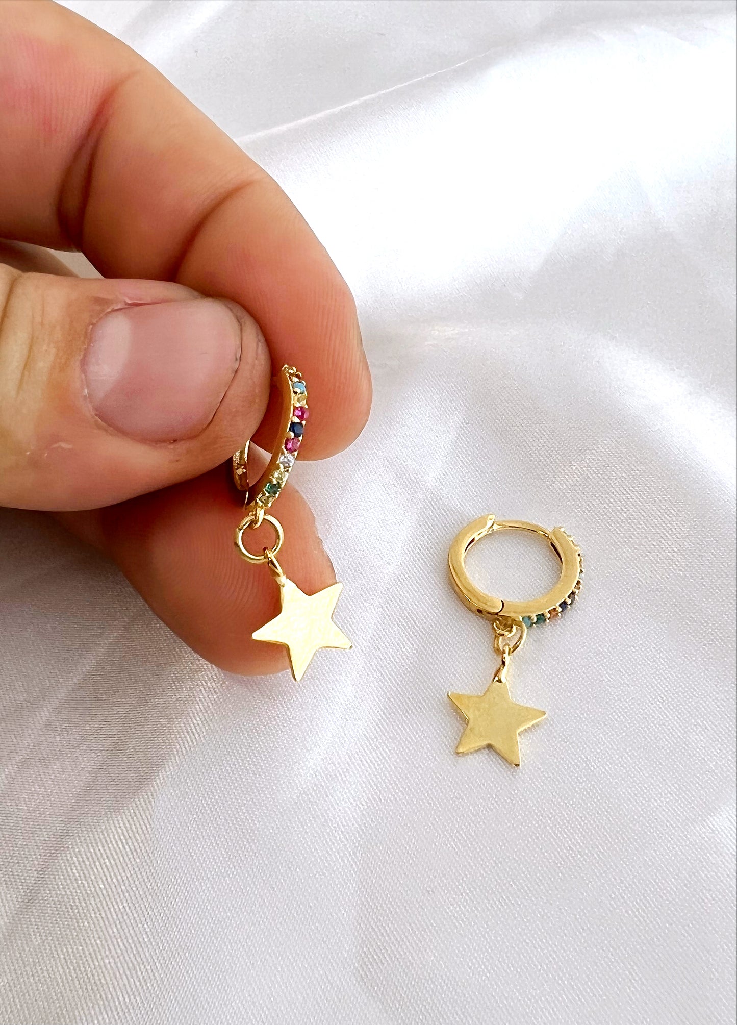 Star Rainbow Gold Huggies