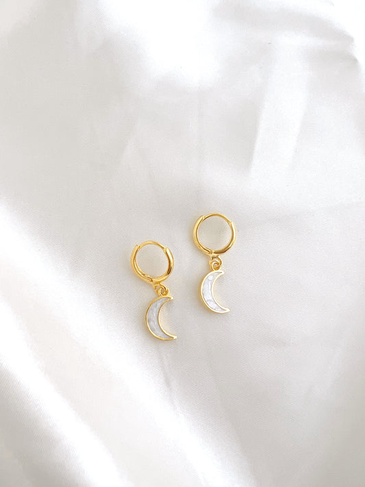 Gold Opal Moon Huggies