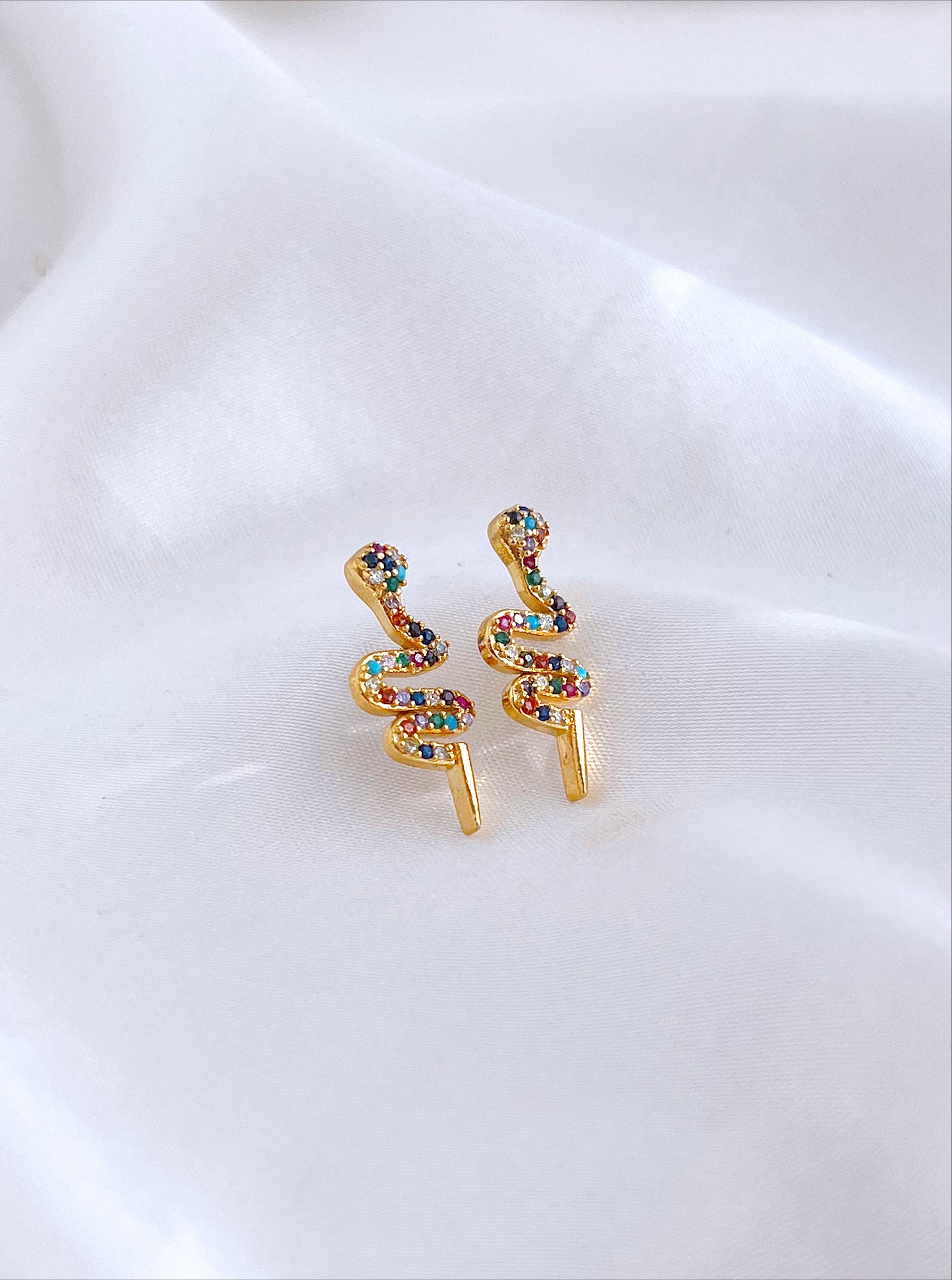Jewel Snake Studs