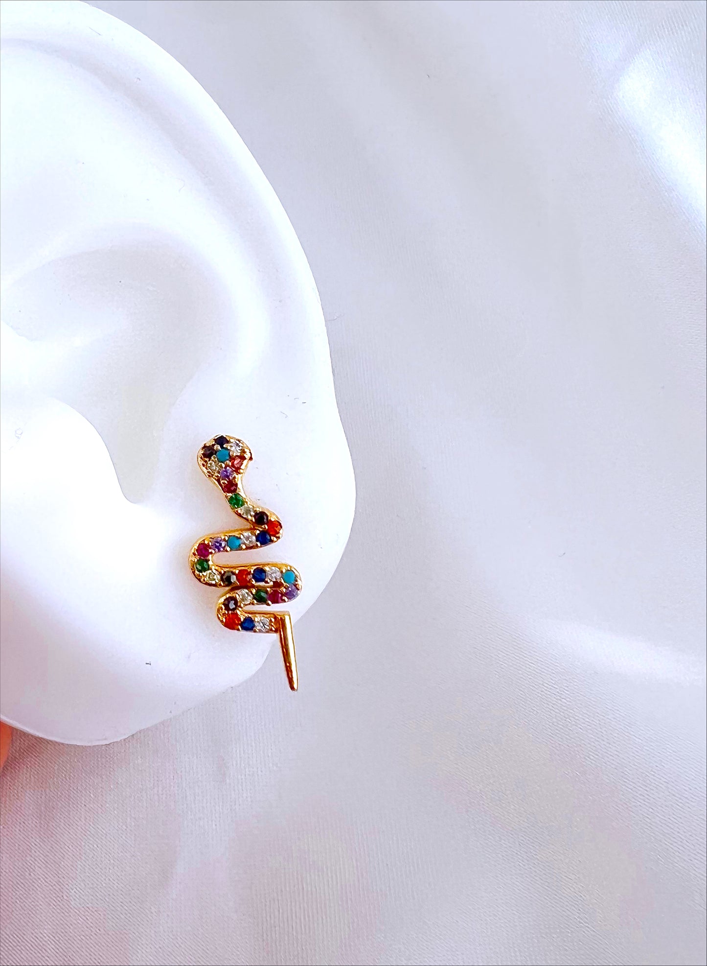 Jewel Snake Studs