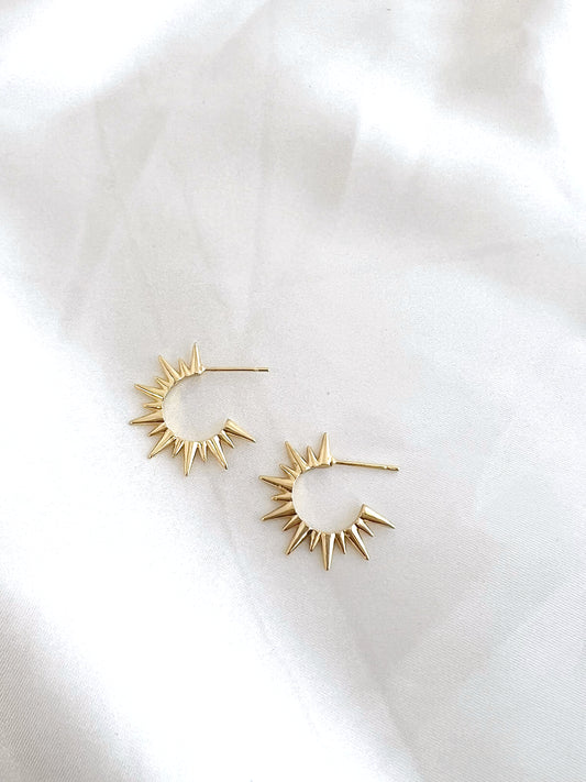 Sun Flare Hoops (Gold + Silver)