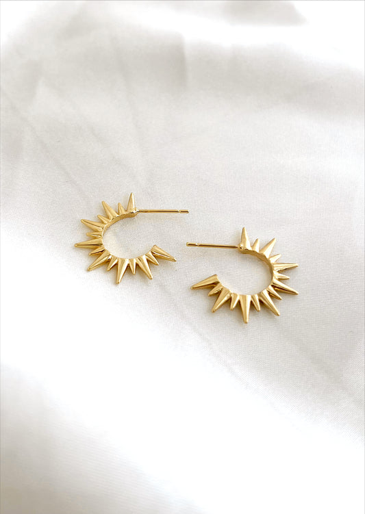 Sun Flare Hoops (Gold + Silver)