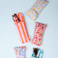 Puffy Sunglasses Case–Poppin' Petals Aqua
