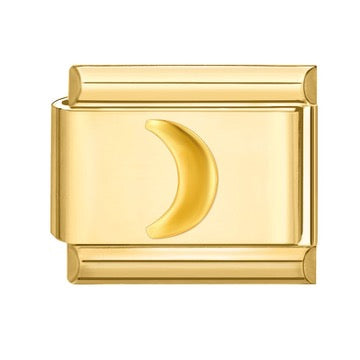 Gold Moon Italian Charm