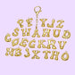 Gold Bubble Letter Keychain