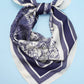 Blue Willow Silky Feel Bandana Scarf