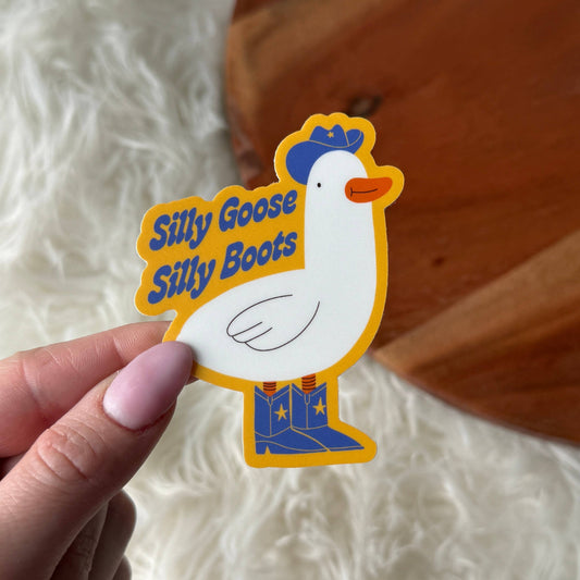 Silly Goose, Silly Boots Sticker