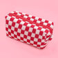 Checker Makeup Cosmetic Pouch Bag