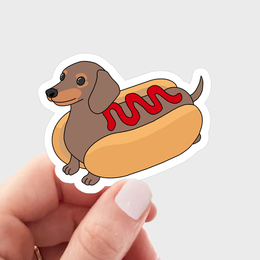 Hot Diggity Dog Sticker