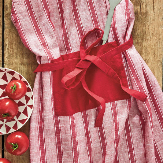 Red & White Stripe Apron