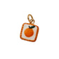 Gold Orange Tile Charm