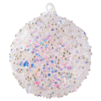 Iridescent Confetti Glass Clear Ornament