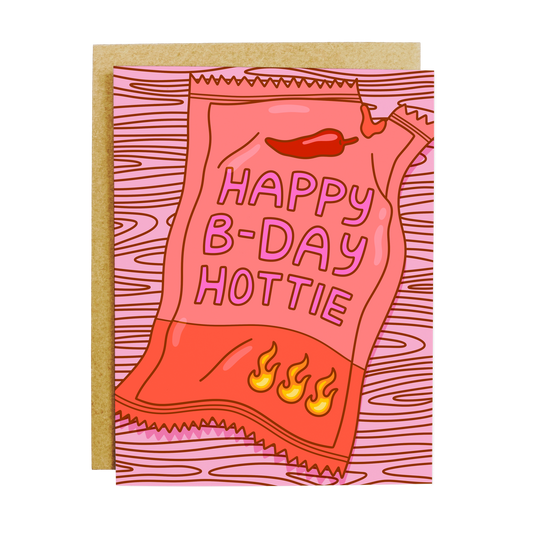 Hottie Sauce Packet Birthday Card