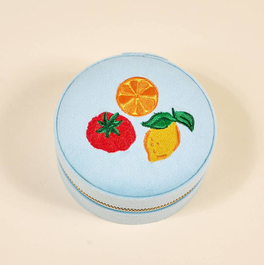 Fruit Market Velvet Jewelry Case
