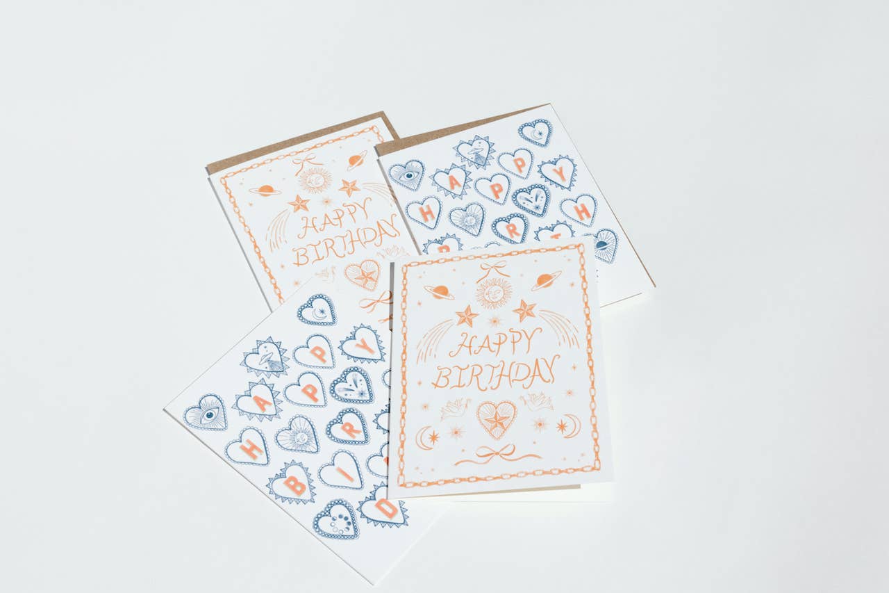 Heart Charms Birthday Card