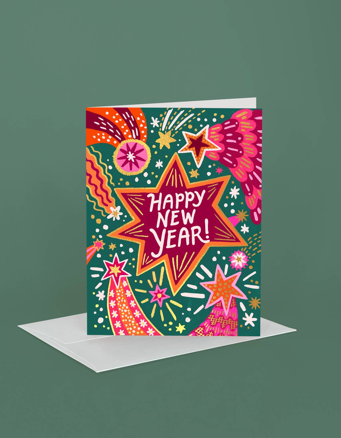 Fireworks New Years Card