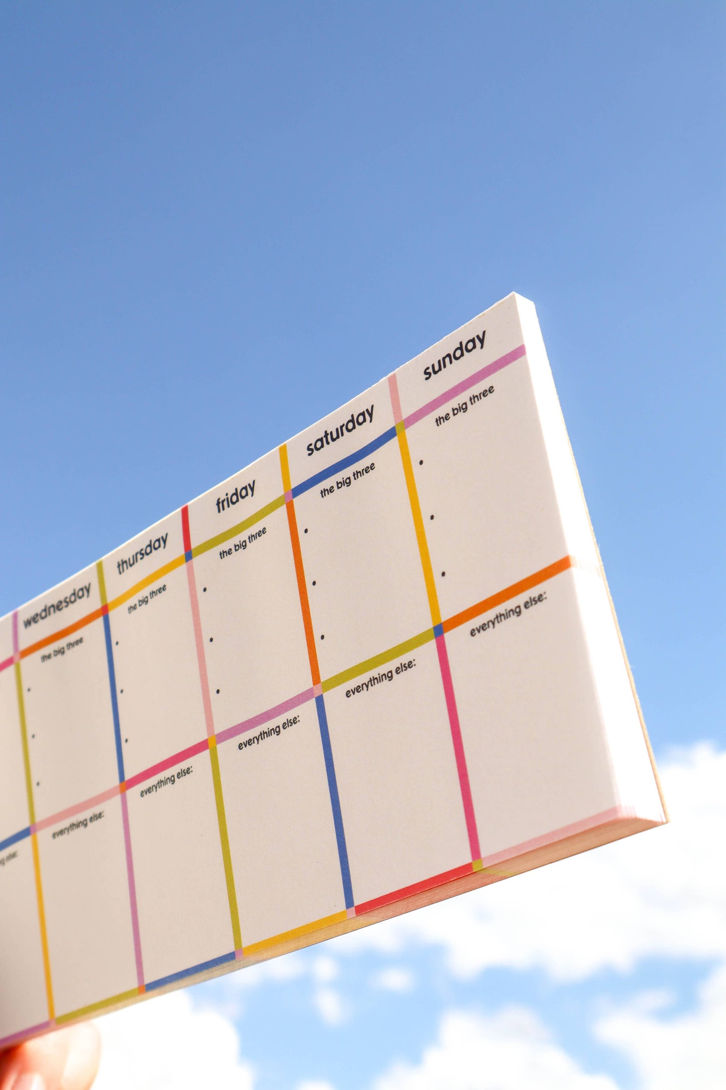 Weekly Big 3 Desk Notepad