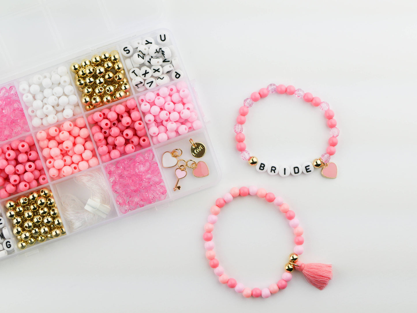 Bachelorette Party Bach and Boujee Stretchy Bracelet Craft