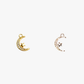 Sparkle Crescent Moon & Star Charm (Gold + Silver)