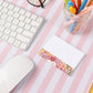 Pink Stripes Desk Pad
