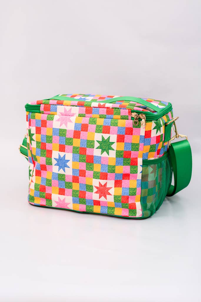 Checker Stars Cooler Bag