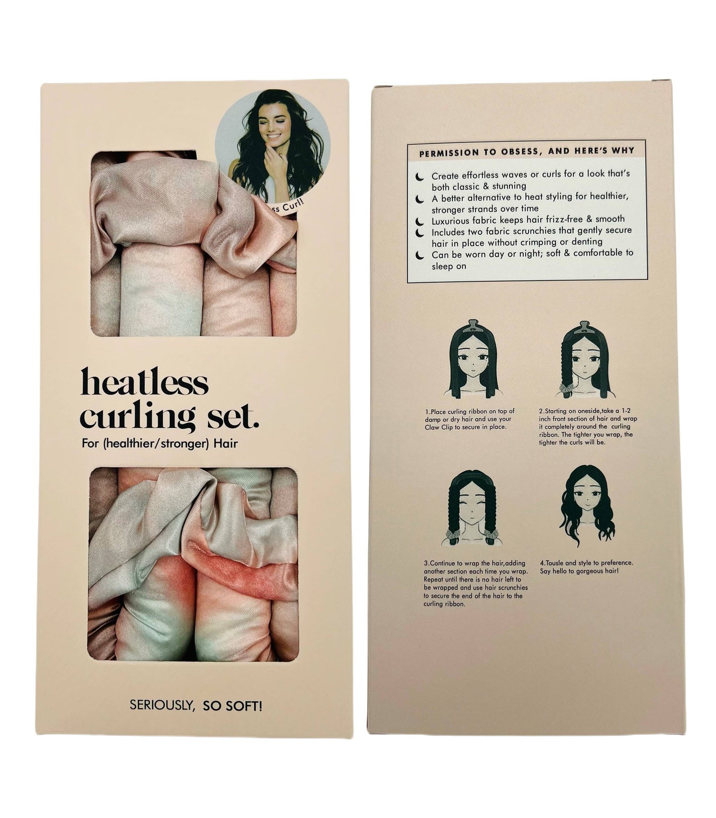 Satin Heatless Curling Set