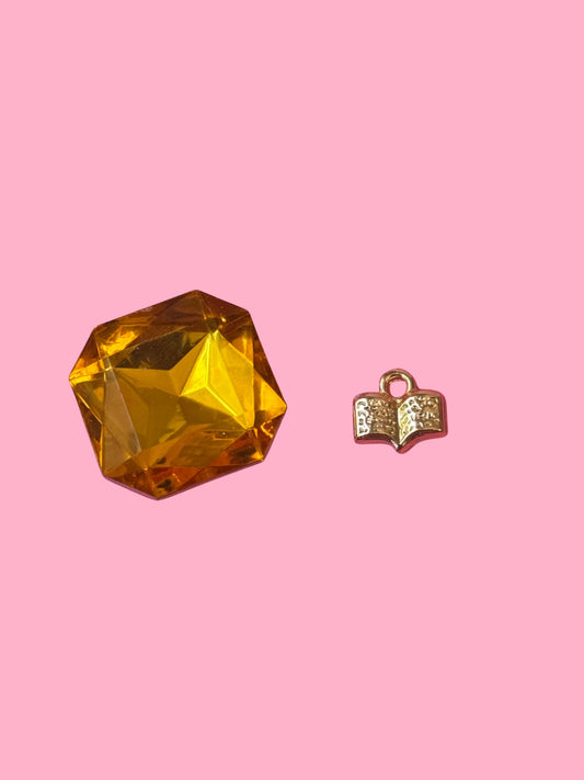Open Book Gold Charm