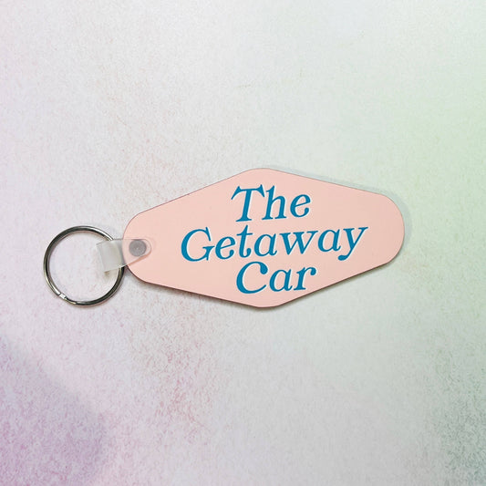 The Getaway Car Motel Style Keychain