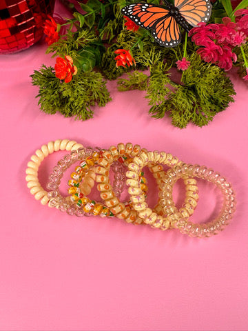 Spiral Hair Ties - 6 Pack (5 Color Ways)