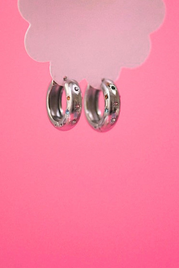 Gemstoned Hoops