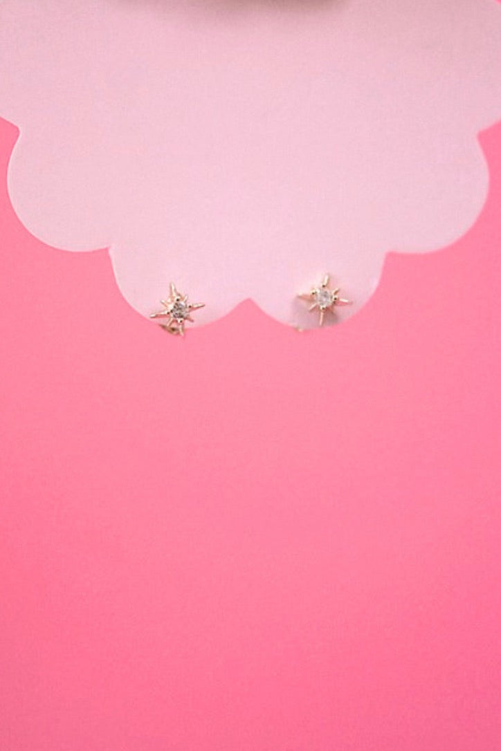 Sparkle Aster Star Studs (Gold + Silver)