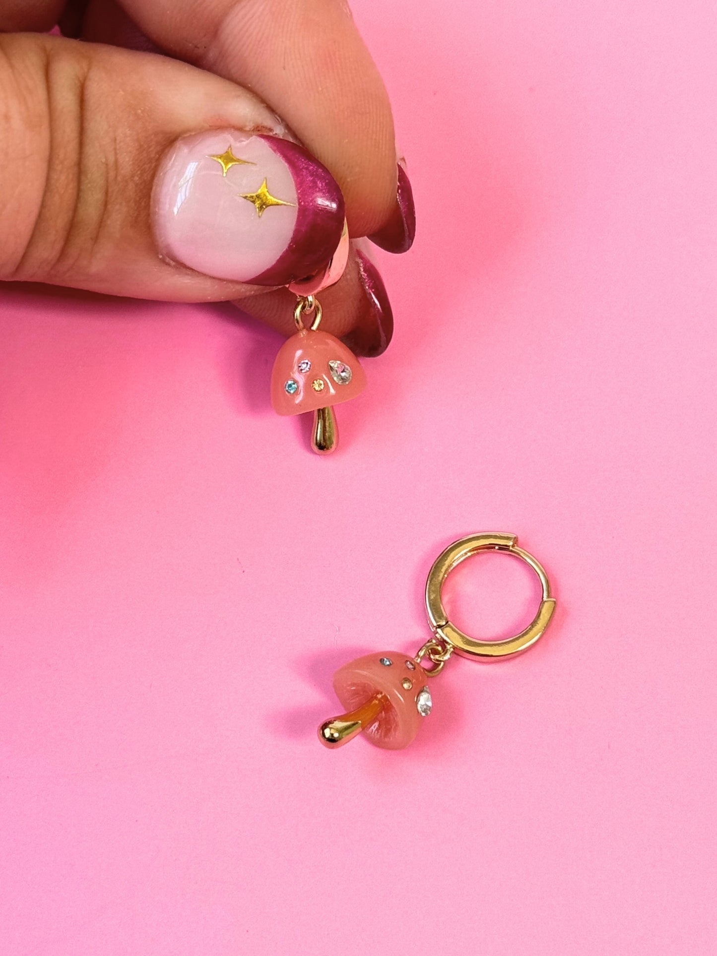 Bejeweled Mushroom Huggies