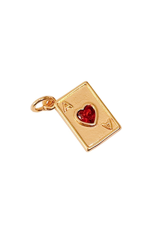 Ace of Hearts Gold Charm