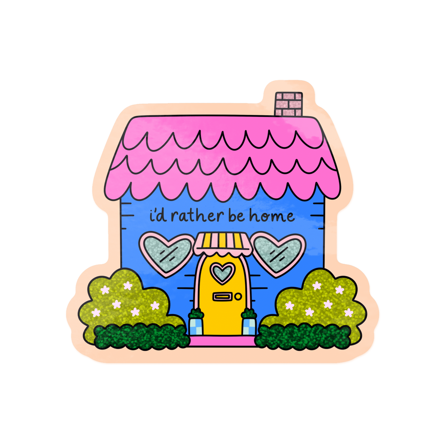 I'd Rather Be Home Sticker