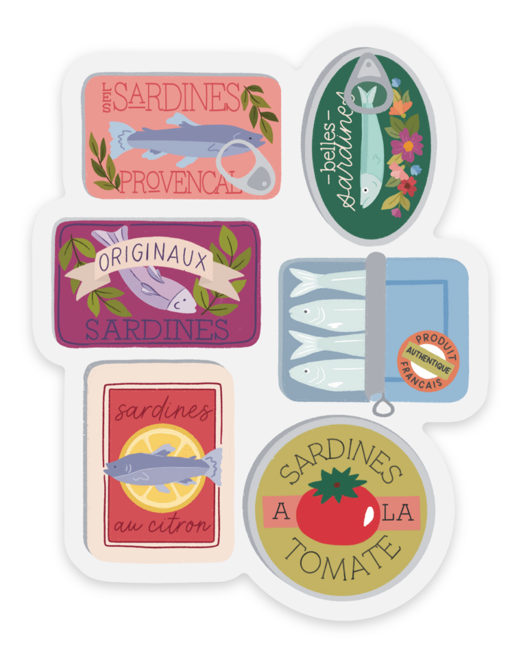 Clear Sardine Tins Sticker