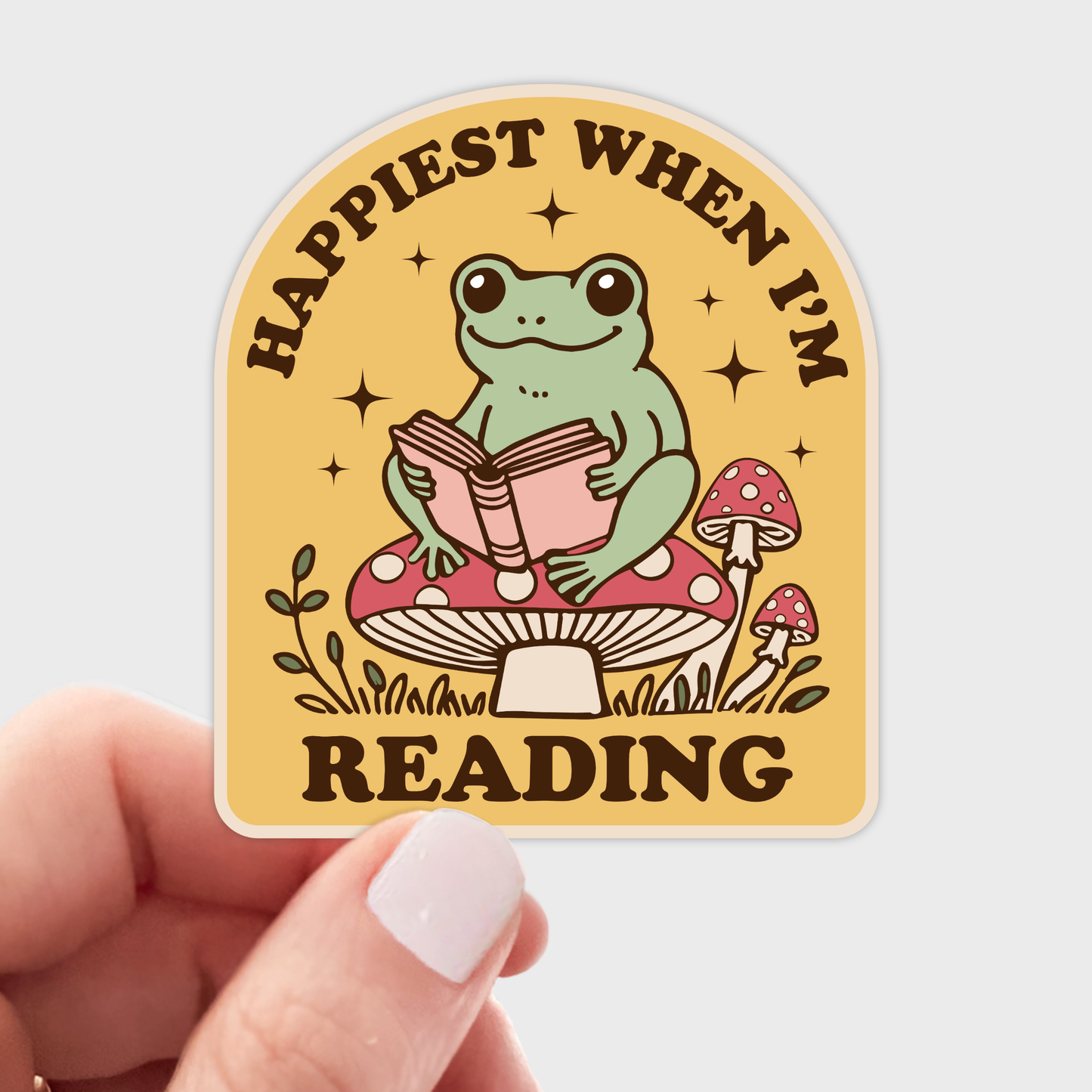 Happiest When I'm Reading Sticker
