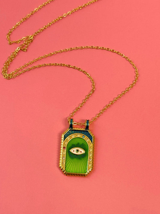 Mystic Gaze Gold-Plated Necklace