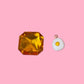 Fried Egg Gold Charm