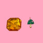 Bejeweled Mushroom Charm