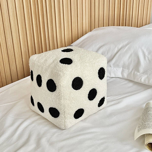 Lucky Girl Dice Plush Pillow